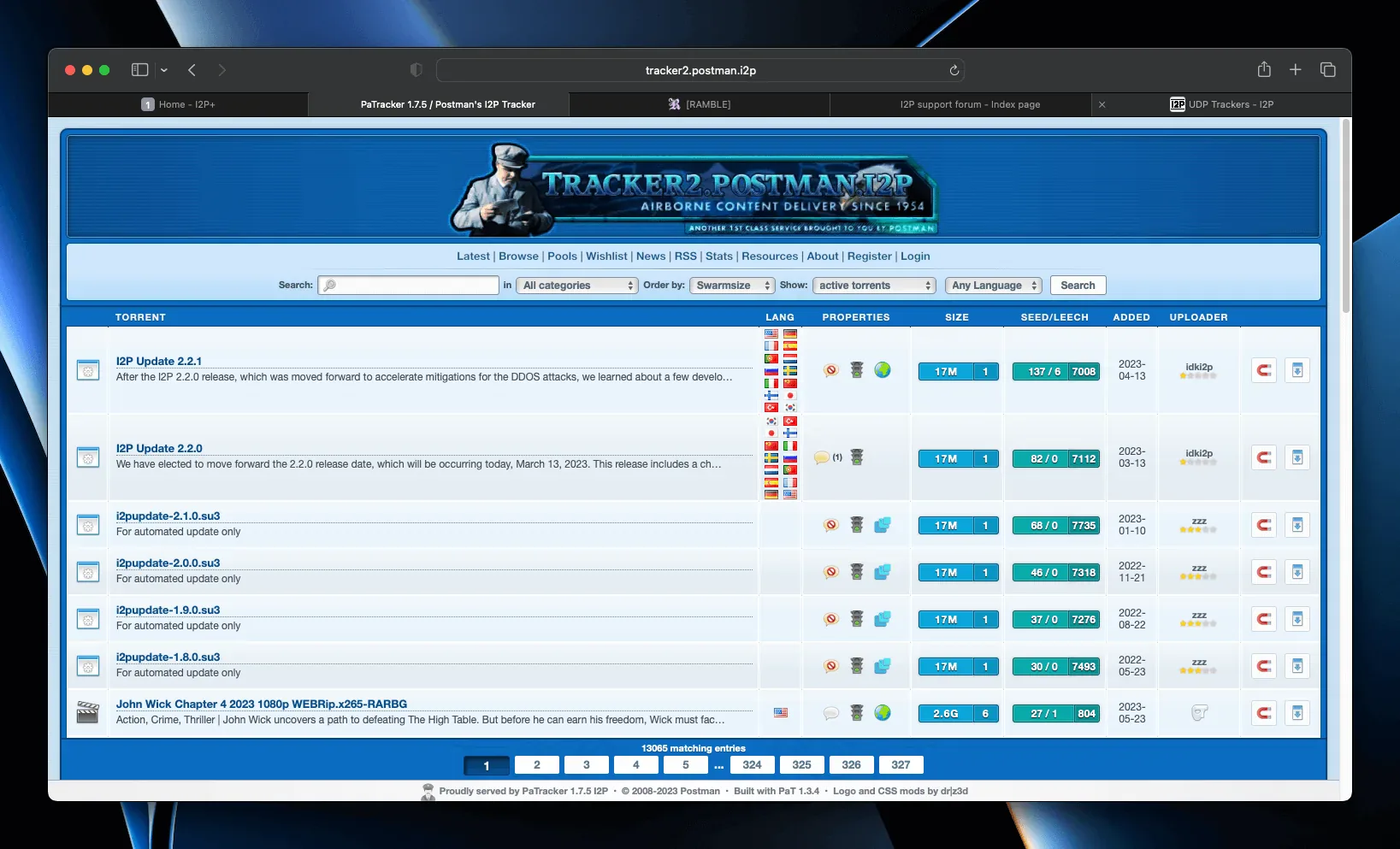I2P torrent tracker