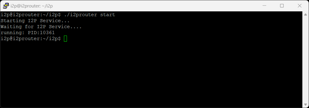 Start I2P Router