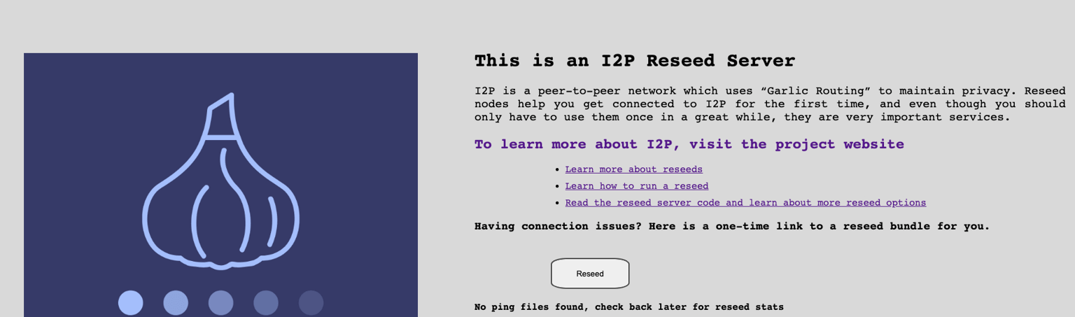Reseed server running